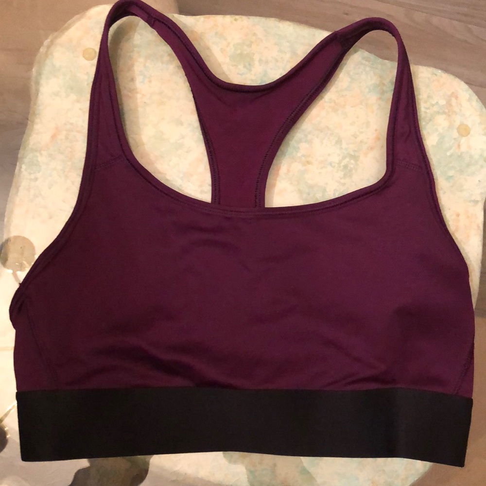 Purple Silk and Elastic Sports Bra Size Small